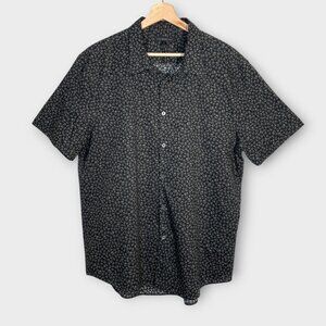 John Varvatos USA Skull Shirt Men's XL Black 100% Cotton Button Up